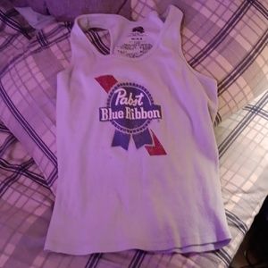 Pabst blue ribbon graphic tank top
